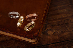 Solid Gold Alis Volat Motivational Ring